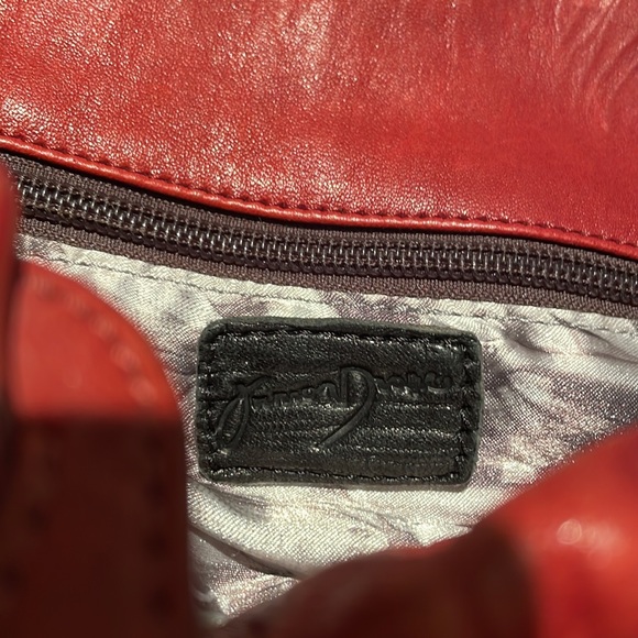 Junior Drake soft Deep Red Leather handbag - Picture 10 of 11